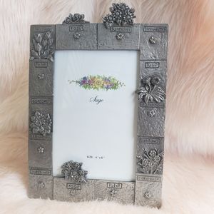 Sage Spring Summer Matte Metal Photo Frame 4x6 in